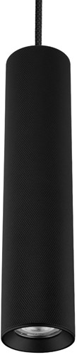 Pragmalux pendelarmatuur Fendi pendellengte 120cm zwart RAL9004 diamond knurling met zwarte plafondkap - incl. GU10 Fitting-2