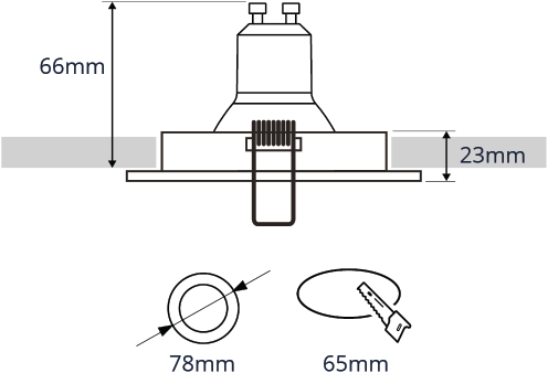 Pragmalux Inbouwspot Gida Rond wit RAL9003 - Incl. GU10 Fitting-1