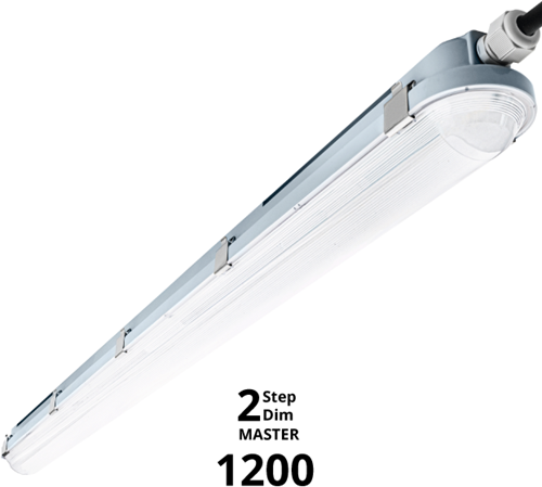 Pragmalux LED TL Waterdicht Armatuur Hermes IP66 120cm 35W 4000K 5100lm (2x36W) 2-step dim (100-10%) master + bewegingssensor