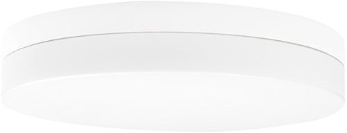 Pragmalux LED Plafonnière / Pendelarmatuur Plano-M Wit Ø360 IP54 IK07 15-30W 1600-3300lm 3000K-4000K 2-CCT + daglichtsensor + noodmodule 1uur autotest