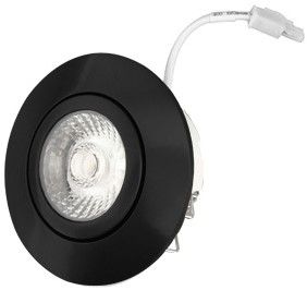 LED Spot Luchtdicht IP44 6W 2700K Zwart  Dimbaar