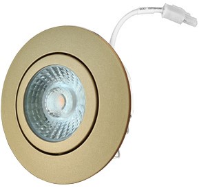 LED Spot Luchtdicht IP44 6W 2700K goud  Dimbaar