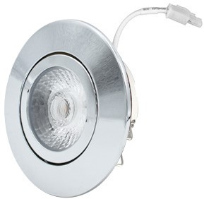 LED Spot Luchtdicht IP44 6W 2700K Chroom  Dimbaar