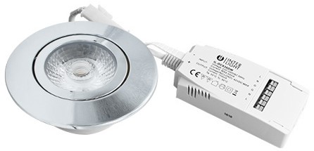 LED Spot Luchtdicht IP44 6W 2700K Chroom  Dimbaar-2