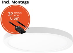 Pragmalux  LED Inbouw Downlight Luna G2 wit IP44 15-22W 3000K-6000K 3-CCT 2150-3260lm Ø290 B - G Ø65-260 + externe Philips Driver incl.3P snoer