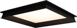 Pragmalux LED Paneel inbouwframe Dome 60x60cm zwart RAL9005