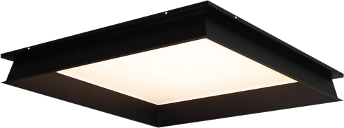 Pragmalux LED Paneel inbouwframe Dome 60x60cm zwart RAL9005