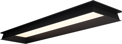 Pragmalux LED Paneel inbouwframe Dome 30x120cm zwart RAL9005