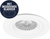 Pragmalux Inbouwspot met bladveren Ados Rond wit RAL9003 - Incl. GU10 Fitting