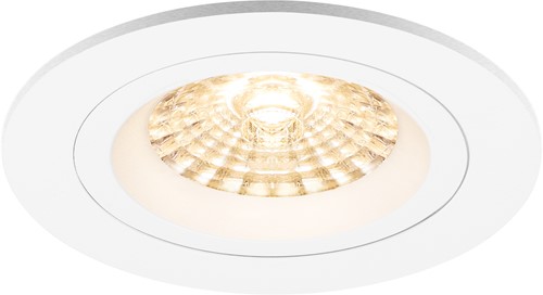 Pragmalux Inbouwspot met bladveren Ados Rond wit RAL9003 - Incl. GU10 Fitting-1