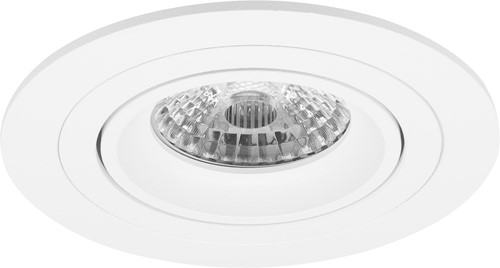 Pragmalux Inbouwspot met bladveren Alpha Rond Kantelbaar wit RAL9003 - Incl. GU10 Fitting-2