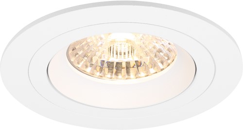 Pragmalux Inbouwspot met bladveren Alpha Rond Kantelbaar wit RAL9003 - Incl. GU10 Fitting-3