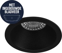 Pragmalux Inbouwspot met bladveren Apollo Rond Verdiept zwart RAL9004 - Incl. GU10 Fitting