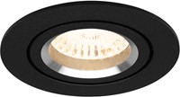 Pragmalux Inbouwspot met bladveren Aura Rond Kantelbaar zwart RAL9004 - Incl. GU10 Fitting-3
