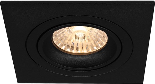 Pragmalux Inbouwspot met bladveren Boxy Vierkant Kantelbaar zwart RAL9004 - Incl. GU10 Fitting-3