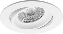 Pragmalux Inbouwspot met bladveren Delta Rond Kantelbaar wit RAL9003 - Incl. GU10 Fitting