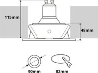 Pragmalux Inbouwspot met bladveren Mido Rond Bronze RAL8000 - Incl. GU10 Fitting-1