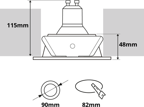 Pragmalux Inbouwspot met bladveren Mido Rond Koper RAL1001 - Incl. GU10 Fitting-1