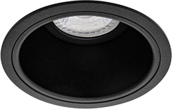 Pragmalux Inbouwspot met bladveren Mido Rond zwart RAL9004 - Incl. GU10 Fitting