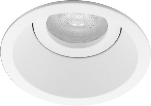 Pragmalux Inbouwspot met bladveren Zena Rond Kantelbaar wit RAL9003 - Incl. GU10 Fitting-1