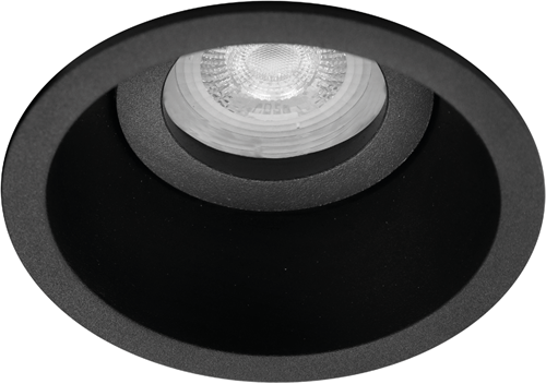 Pragmalux Inbouwspot met bladveren Zena Rond Kantelbaar zwart RAL9004 - Incl. GU10 Fitting-1