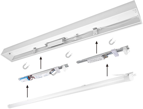 Pragmalux Re-light kit T5/T8 LED module 529mm 14W 2000-2050lm 3000-4000K 2-CCT + Philips DALI2 driver + Noodmodule 1uur zelftest-10