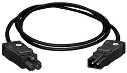 Koppelsnoer, 2-polig 0,75mm2, 2m zwart DALI B2ca