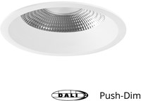 Pragmalux LED Downlight Mondial IP54 facet wit verdiept 25,5W 3200lm 3000K-3500K-4000K 3-CCT CRI>90 UGR<19 60D BØ226 - GØ200-210 +TCI DALI Driver