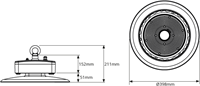 Pragmalux LED Highbay Clean HACCP G2 100W 4000K 13500lm 90D Wit 0-10V Dimbaar-1