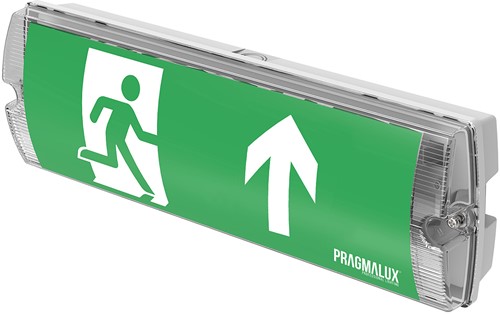 Pragmalux PICTO Opbouw Noodverlichting IP65 3W 150lm 20m LifePO4 1uur Wit Zelftest 