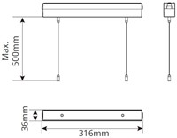 Pragmalux UNI Pendelset Wit (40cm kabel)-1