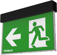 Pragmalux UNI Noodverlichting Vluchtwegverlichting 3W 60lm 24m LifePO4 1uur Zwart Zelftest