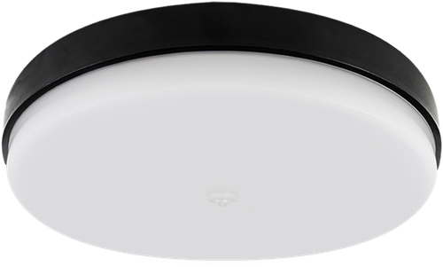 Pragmalux LED Plafonnière / Wandarmatuur Dura-S Zwart Ø270 IP64 IK10 4-9W 375-1000lm 2200K-2700K 2-CCT 3-step dim (100-10%) master + PIR Sensor-1