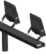 Pragmalux LED Floodlight Auva IP66 2-Voudig Bevestigingsbeugel paal 42-60