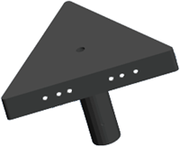 Pragmalux Floodlight Auva IP66 3-Voudig Bevestigingsbeugel paal 42-60