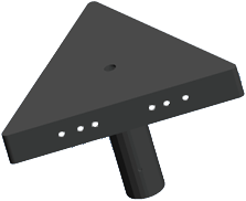 Pragmalux Floodlight Auva IP66 3-Voudig Bevestigingsbeugel paal 42-60