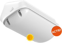 Pragmalux LED Gevelarmatuur Deca IP65 6.5-12W 3000K-4000K 2-CCT 650-1100lm Wit + Daglichtsensor