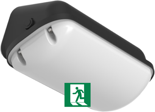 Pragmalux LED Gevelarmatuur Deca IP65 6.5-12W 3000K-4000K 2-CCT 650-1100lm Zwart + Noodmodule 3uur zelftest