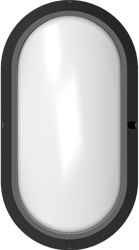 Pragmalux LED Bulkhead Ovalo IP65 5W 3000K-4000K 2-CCT 450lm Zwart 270x148mm