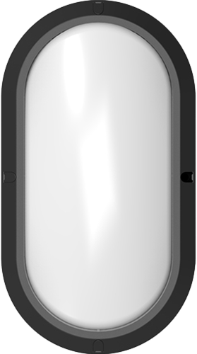 Pragmalux LED Bulkhead Ovalo IP65 5W 3000K-4000K 2-CCT 450lm Zwart 270x148mm