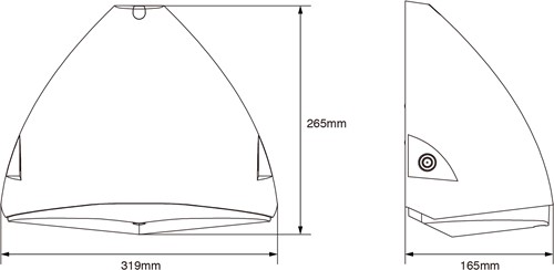 Pragmalux LED Gevelarmatuur Squalo DALI2 IP65 22W 4000K 2500lm Asymmetrisch Antraciet RAL7016-2
