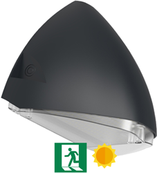 Pragmalux LED Gevelarmatuur Squalo IP65 13-27W 3000K 1750-3450lm Asymmetrisch Antraciet RAL7016 + Daglichtsensor & Noodmodule 3uur zelftest