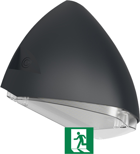Pragmalux LED Gevelarmatuur Squalo IP65 13-27W 3000K 1750-3450lm Asymmetrisch Antraciet RAL7016 + Noodmodule 3uur zelftest