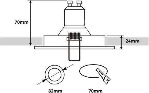 Pragmalux Inbouwspot Luca IP65 Rond wit RAL9003 - Incl. GU10 Fitting-1