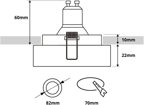 Pragmalux Inbouwspot Vita Rond Zwart - Incl. GU10 Fitting-2