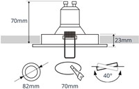 Pragmalux Inbouwspot Aura Rond Kantelbaar Koper RAL1001 - Incl. GU10 Fitting-2