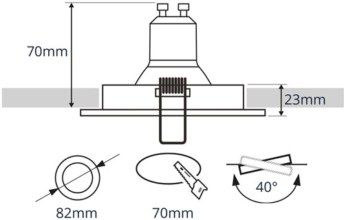 Pragmalux Inbouwspot Aura Rond Kantelbaar  Rosé goud RAL1024 - Incl. GU10 Fitting-2