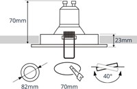 Pragmalux Inbouwspot Delta Rond Kantelbaar Bronze RAL8000 - Incl. GU10 Fitting-2