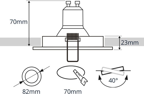 Pragmalux Inbouwspot Delta Rond Kantelbaar Bronze RAL8000 - Incl. GU10 Fitting-2
