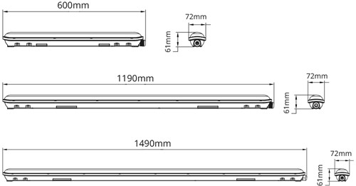 Pragmalux LED TL Waterdicht Armatuur Value IP65 120cm 38W 4650lm 4000K (2x36W)-6